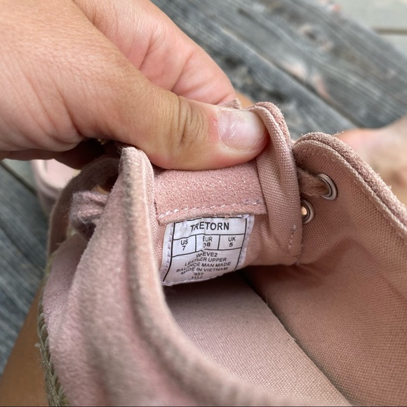Tretorn Eve2 Pink Suede Espadrille Sneakers - Picture 8 of 10